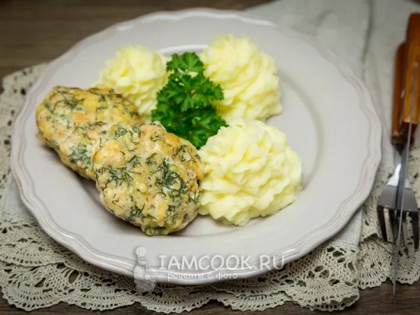 Фото блюда: Куриные оладьи с сыром и укропом