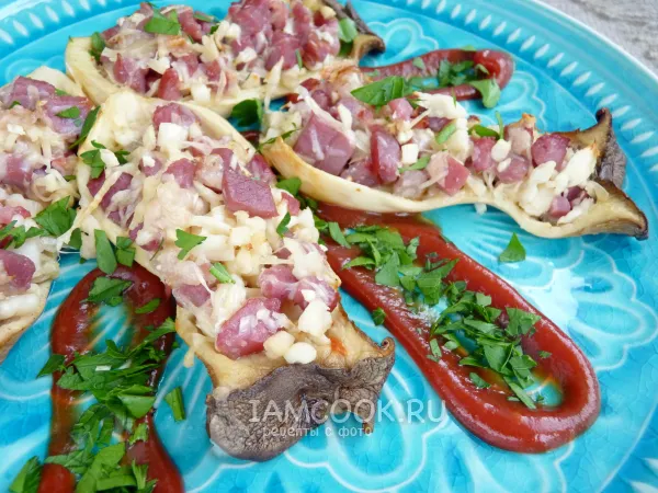Фото блюда: Еринги фаршированные сыром и балыком из свиной шеи