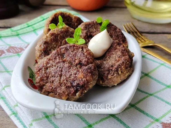 Фото блюда: Биточки из печени куриной