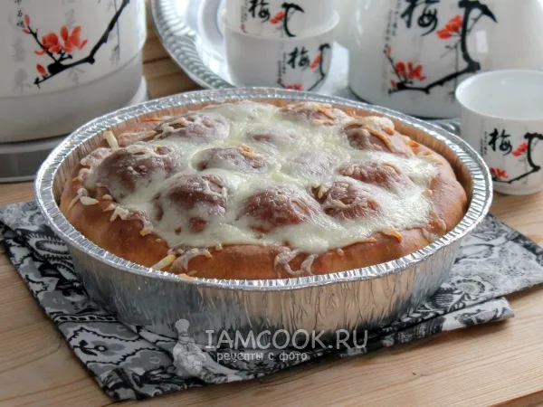 Фото блюда: Пирог с фрикадельками