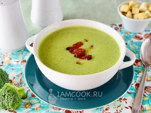 Фото блюда: Суп-пюре из брокколи со сливками