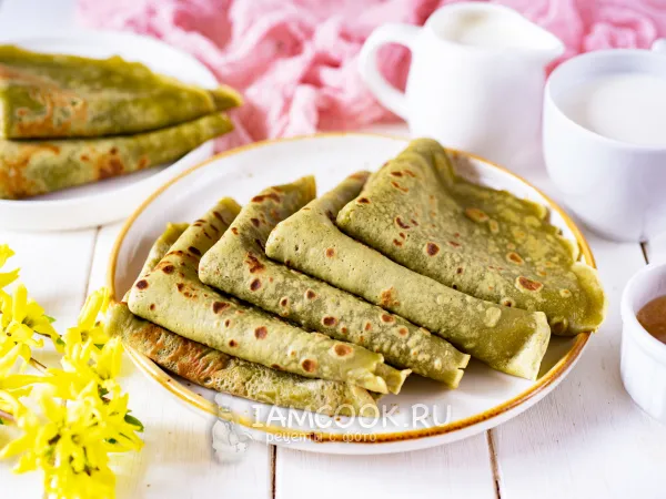 Фото блюда: Блины с матча