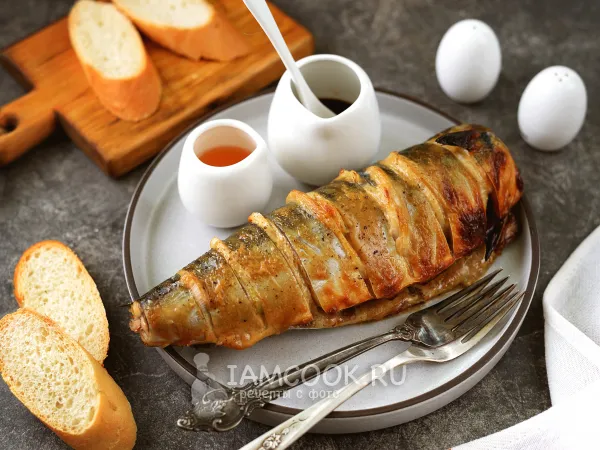 Фото блюда: Скумбрия в духовке с горчицей и майонезом