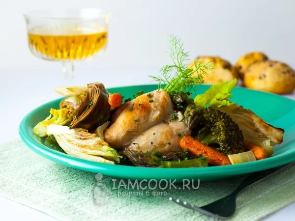 Фото блюда: Кролик с овощами на Пасху