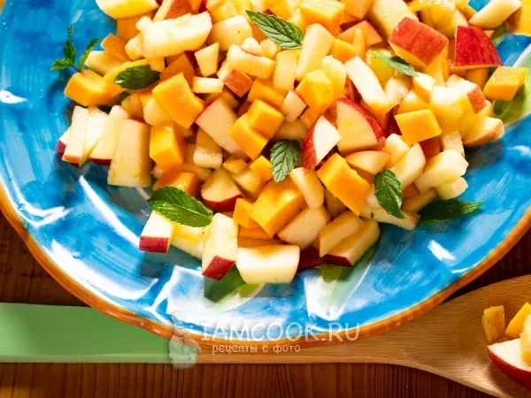 Фото блюда: Салат с тыквой и яблоками