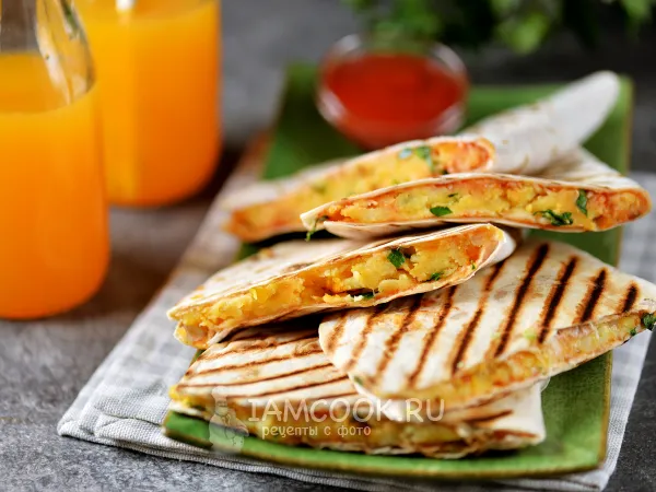 Фото блюда: Тако Мексикано с картофелем и сыром