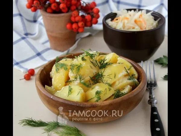 Фото блюда: Тушеная картошка в сметане в мультиварке