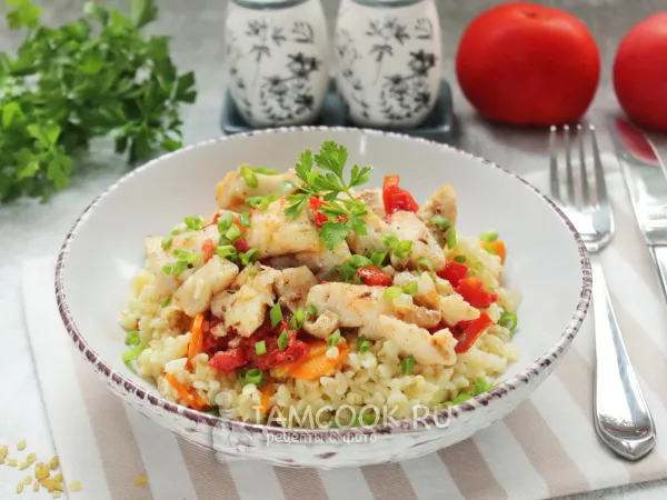 Фото блюда: Булгур с рыбой