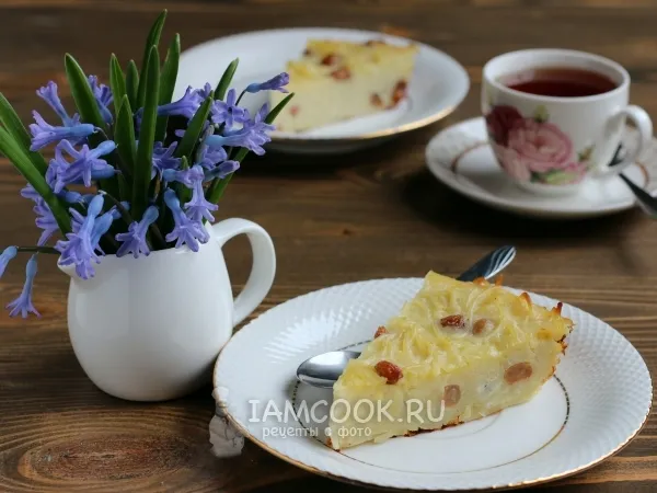 Фото блюда: Лапшевник яичный с изюмом