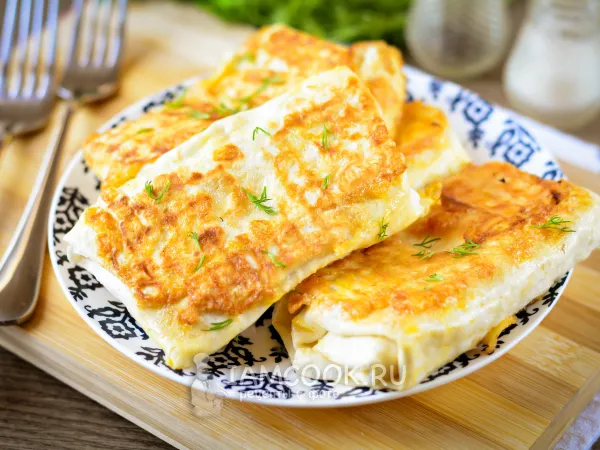 Фото блюда: Конвертики из лаваша с картошкой