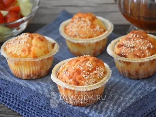 Фото блюда: Сырные маффины на кефире