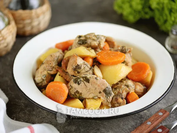 Фото блюда: Индейка с картошкой в рукаве в духовке