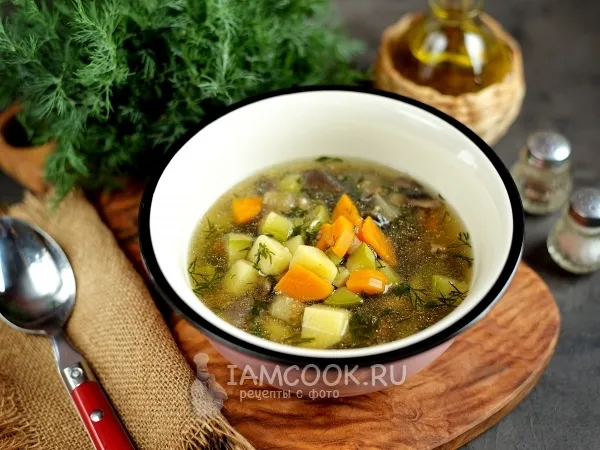 Фото блюда: Суп с баклажанами и кабачками