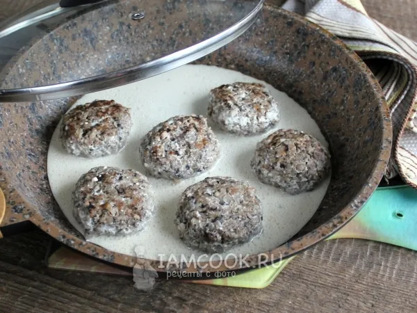 Фото блюда: Гречаники с замороженными грибами и фаршем