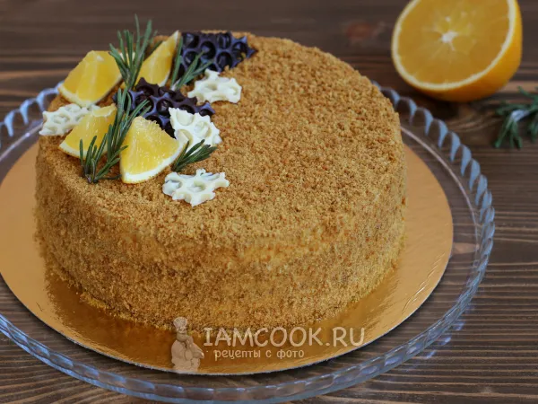 Фото блюда: Апельсиновый медовик