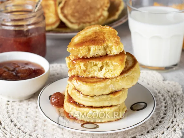 Фото блюда: Оладьи с тыквой на молоке