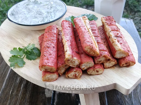 Фото блюда: Крабовые палочки на мангале