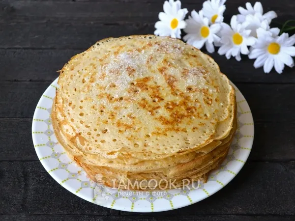 Фото блюда: Блины на опаре со свежими дрожжами