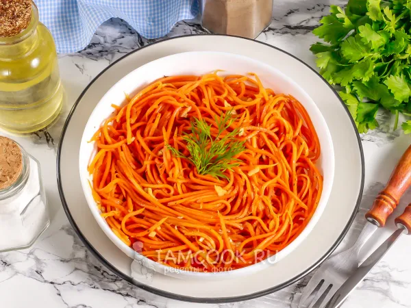 Фото блюда: Морковь по-корейски с соевым соусом
