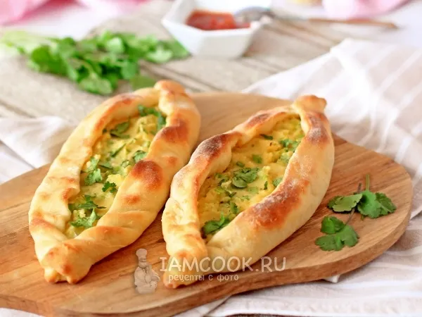 Фото блюда: Пиде с картофелем и зеленью