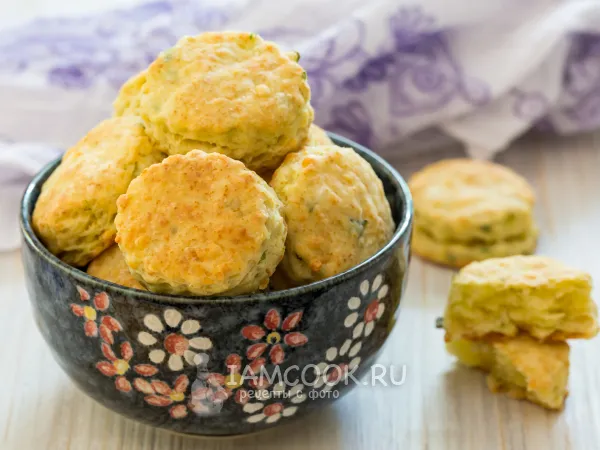 Фото блюда: Печенье с сыром и луком