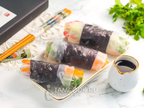 Фото блюда: Спринг-роллы с нори