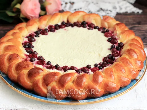 Фото блюда: Королевская ватрушка на дрожжевом тесте (как пух!)