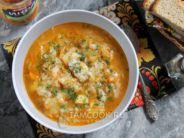 Фото блюда: Суп с кабачковой икрой