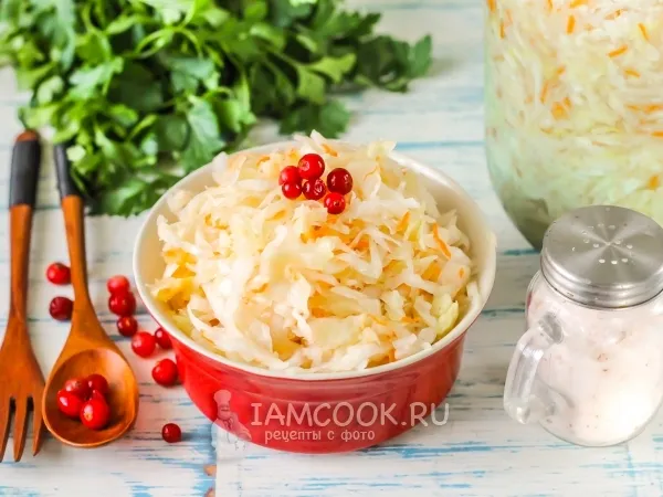 Фото блюда: Засолка капусты в ведре на зиму