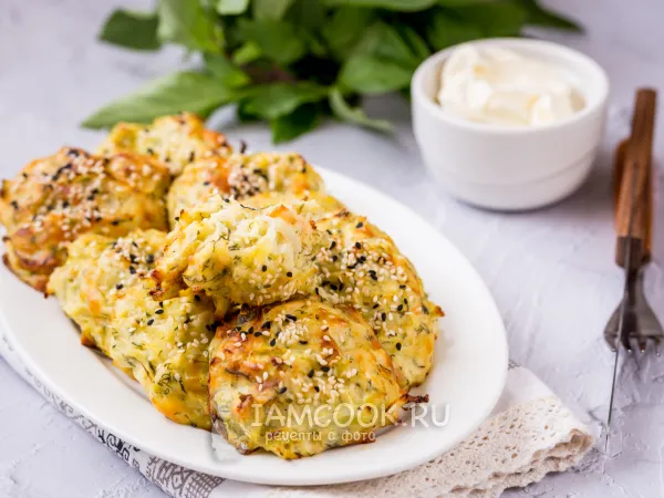 Фото блюда: Капустные оладьи в духовке