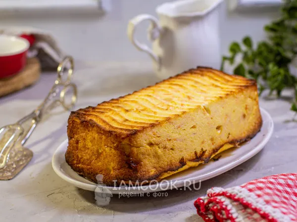 Фото блюда: Творожно-морковная запеканка в аэрогриле