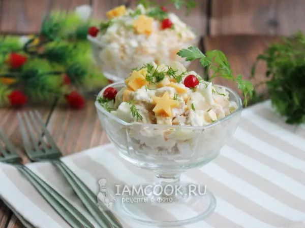 Фото блюда: Салат «Венеция» с ананасом и курицей