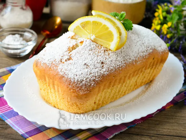 Фото блюда: Постный лимонный кекс