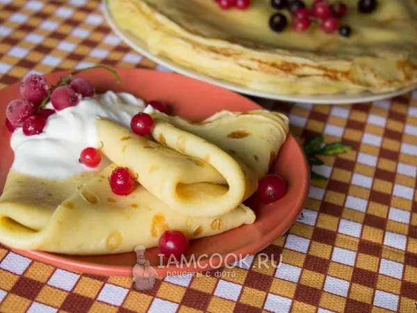 Фото блюда: Блины на сметане