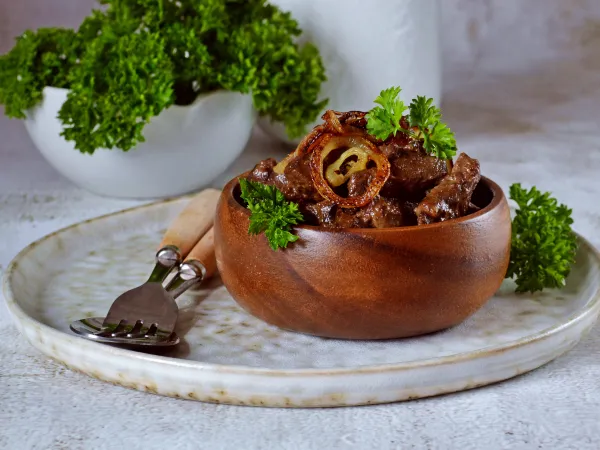 Фото блюда: Печень с черносливом