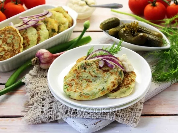 Фото блюда: Оладьи из кабачков на простокваше