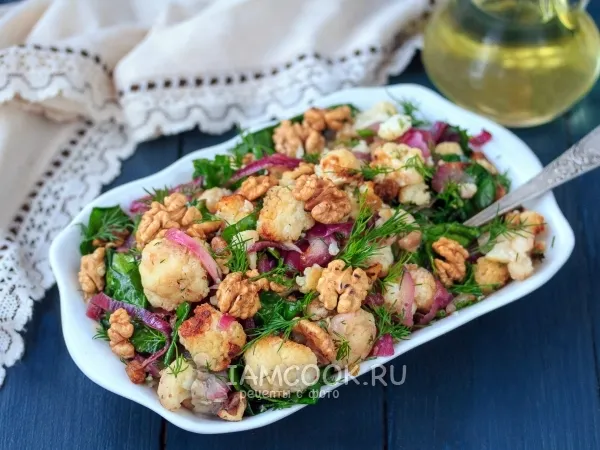 Фото блюда: Теплый салат из цветной капусты