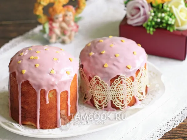 Фото блюда: Творожный кулич с изюмом