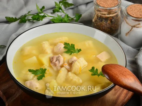Фото блюда: Куриный суп с ньокками