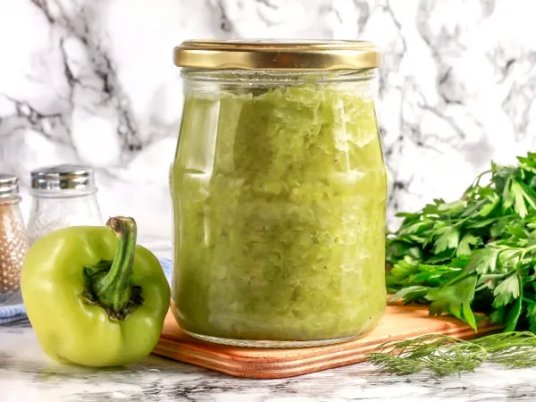 Фото блюда: Паста из зеленого болгарского перца на зиму