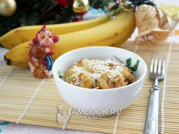 Фото блюда: Жареные бананы с сыром
