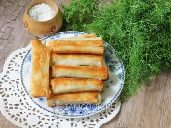 Фото блюда: Пирожки-сигары с творогом