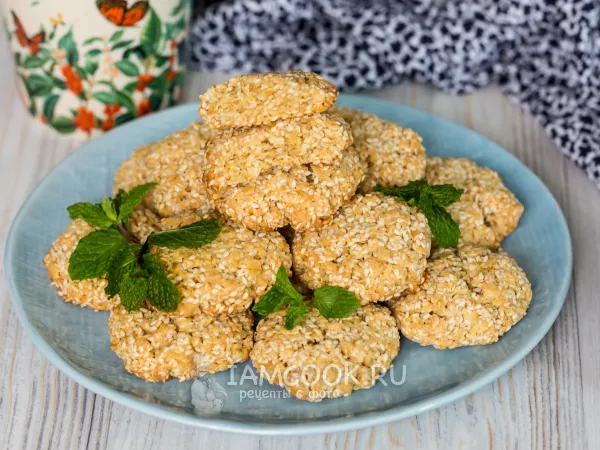 Фото блюда: Овсяное печенье с кунжутом
