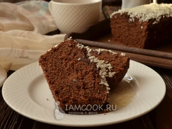 Фото блюда: Шоколадно-кокосовый постный кекс