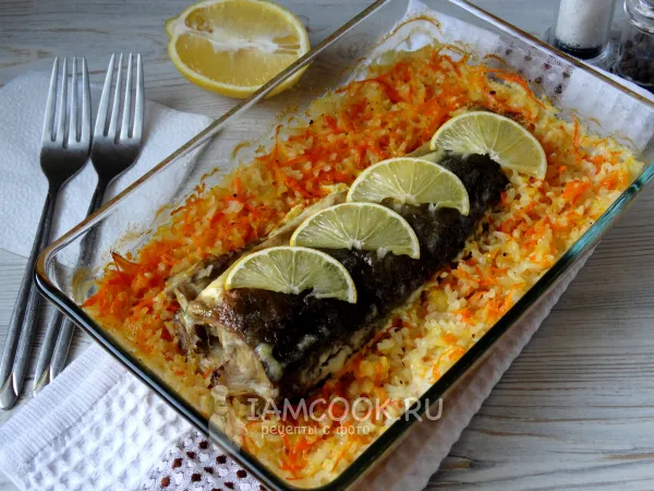Фото блюда: Терпуг с рисом в духовке