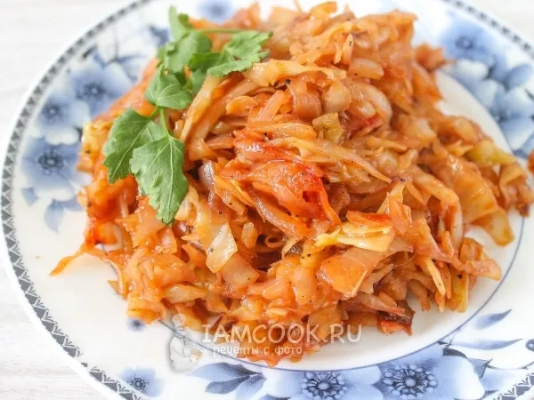 Фото блюда: Тушеная капуста с паприкой