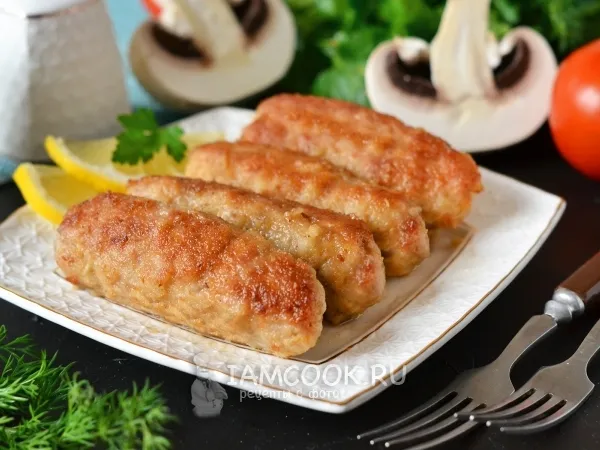 Фото блюда: Мясные пальчики с грибами