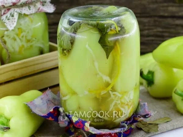Фото блюда: Зелёный перец, фаршированный на зиму