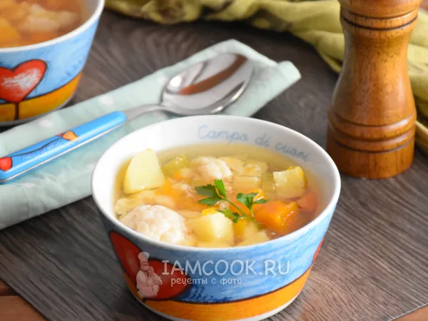 Фото блюда: Суп из тыквы и цветной капусты