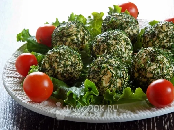 Фото блюда: Сырные шарики с черри